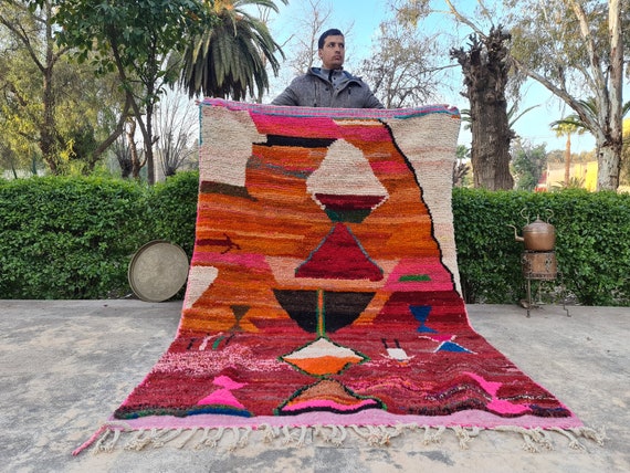 Bohemian Rug For Living Room, Custom Rug Moroccan, Rugs For Bedroom Aesthetic, Area Rug Soft, Handmade Gift For The Home, Boho Rug Bathroom