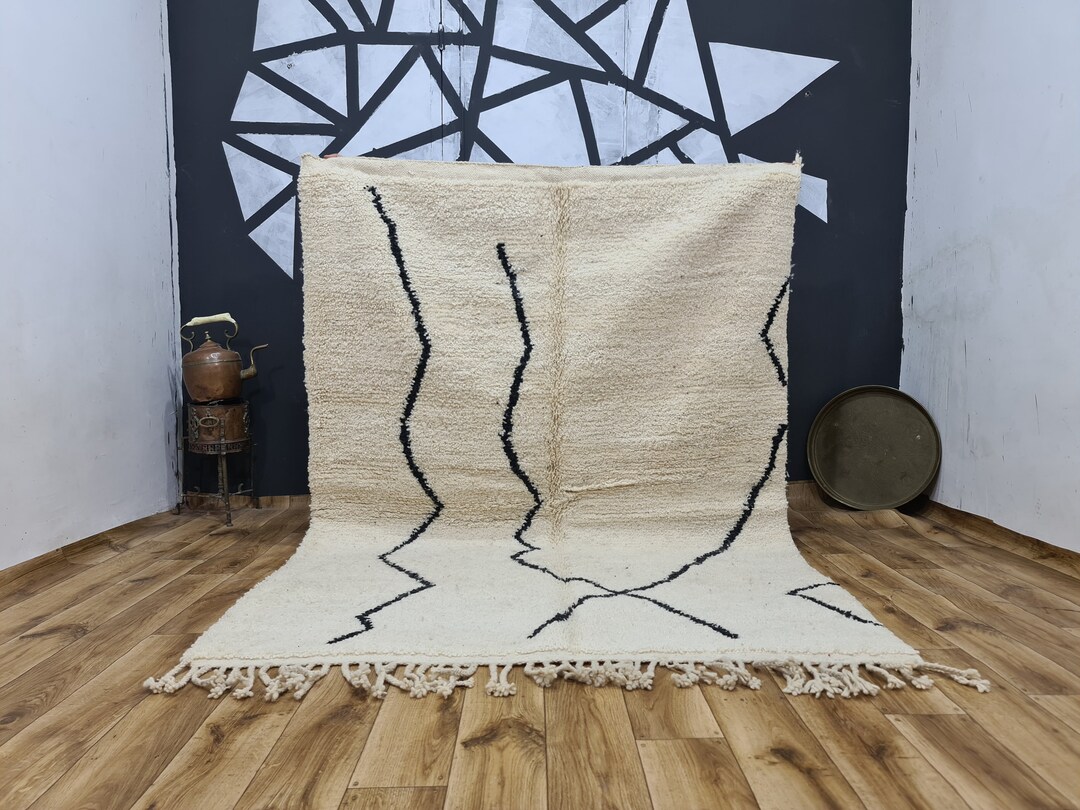 Beni Ourain Rug Moroccan Rug Bed Room Carpet Berber Rug Etsy