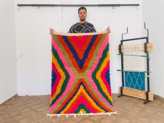 STUNNING MODERN AREA Rug - welcome rug - rainbow rug nursery - custom rug - kids rug - floor furniture - moroccan decor - housewarming gift