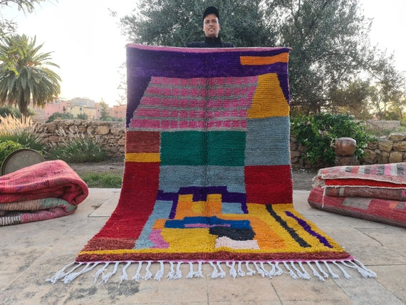 Authentic Boujaad Moroccan Rug – Berber Handwoven Carpet – Custom Sizes – Bold Colors