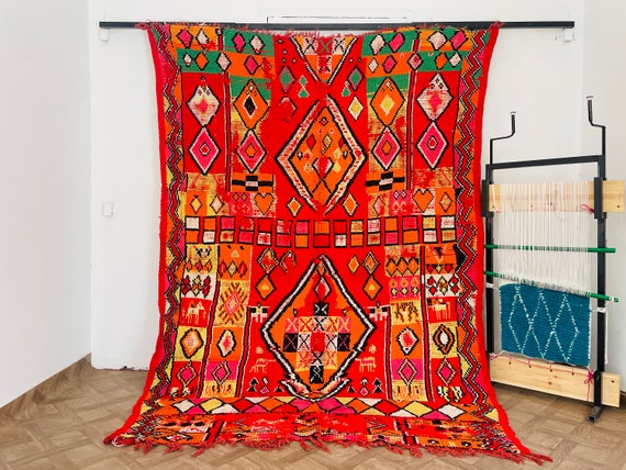 Vintage, Rug, Handmade, Area Rug, Wool Rug, Berber Carpet, Morrocan Rug, Woven Rug, Berber Rug, Abstract Rug, Colorful Rug, Bohemian Rug