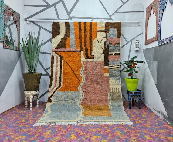 Kids Room Decor Rug - Fun, Modern Handmade Moroccan Rug, Great Gift for Toddler Moms