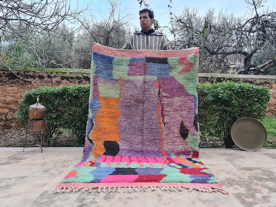 Rugs For Living Room Modern - Abstract Rug For Bedroom - Berber Area Rug Soft - Gift For The Home Decor - Teppich Boho - Free Shipping
