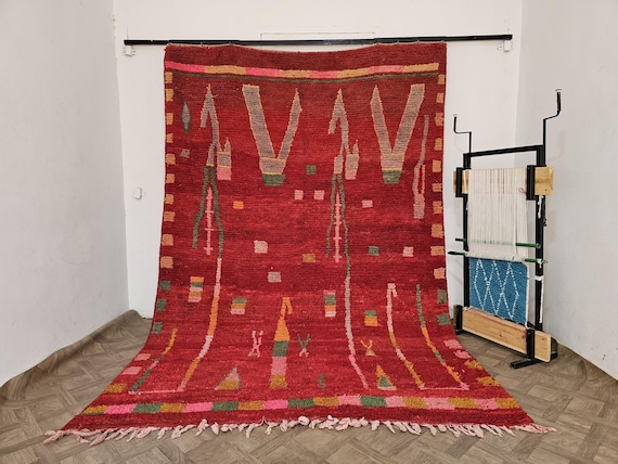 Handmade Moroccan Area Rugs - Unique Tufted Wool Designs - Cool Outdoor Rugs - Custom Sizes Available