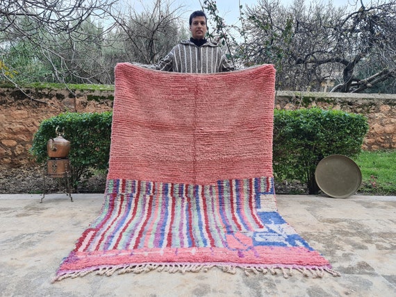Wall Hanging Moroccan Rug – Handmade Boujaad Wool Carpet – Perfect Wedding or Baby Gift