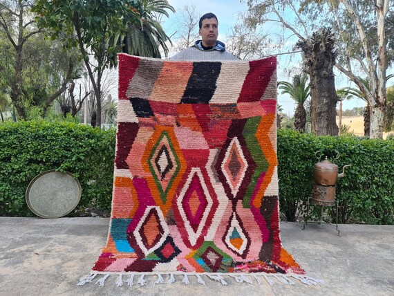 Magic Custom Moroccan Carpet Rug, Tufted Rugs Handmade, Woven Wall Hangings, Bedroom Rug Boho, Rug For Men Room