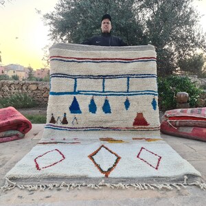 Custom Fabulous Boujad Rug, Authentic Moroccan Rug, Azilal Rug, Abstract Multicolored Carpet, Handmade Moroccan Rug, Bohemian Rug