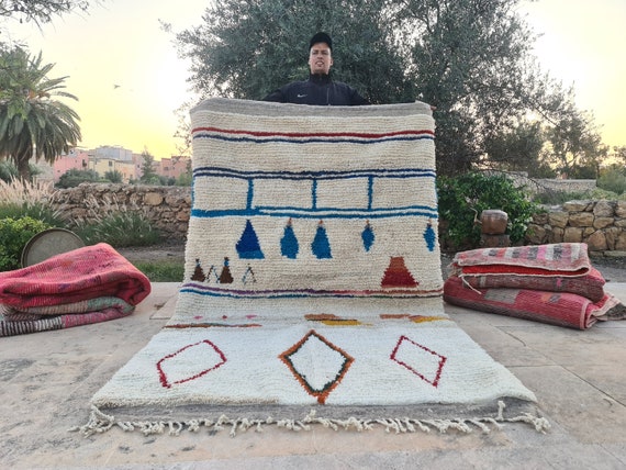Custom Fabulous Boujad Rug, Authentic Moroccan Rug, Azilal Rug, Abstract Multicolored Carpet, Handmade Moroccan Rug, Bohemian Rug