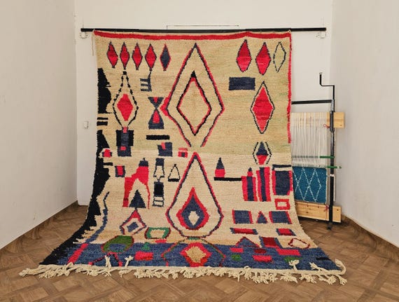 Luxury Pink And White Rugs for Living Room - Berber Rugs Atlas Mountains - Create Your Own Rug - Unique Gifts For Mom - BERBERUGALLERY