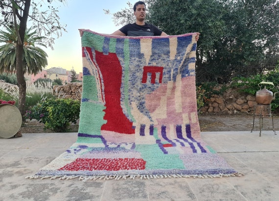 Custom Tufted Rug - Boujaad Rug - Customized Design - Handmade Decor - Area Rugs - Personalized Boujaad Carpet - Rug For Bedroom Aesthetic