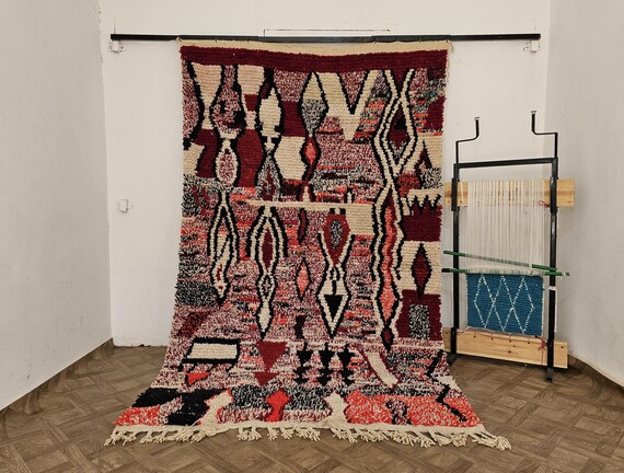 Free Shipping - Vibrant Handmade Moroccan Rug for Home Décor