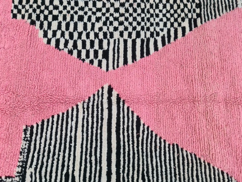 Beni Ourain Rug Pink Moroccan Wool Rug Berber Area Rug Etsy