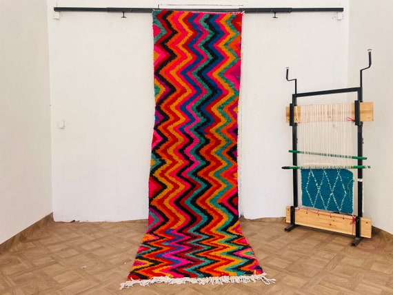Handmade Rug, Wool Rug, Vintage Rug, Bohemian Rug, Kitchen Rug, Hallway Runner, Moroccan Runner Rug, Long Runner Rug, Entryway Rug