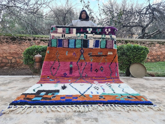 Amazing Moroccan Rug Shag, Area Rug For Living Room,  Boujaad Home Furniture, Bohemian Eclectic Home Decor, Housewarming Gift Personalized