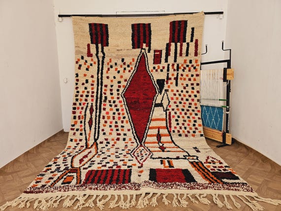 Handmade Washable Area Rugs | Handwoven Moroccan Geometric Patterns | 2x3 to 10x14 Natural Fiber Rugs