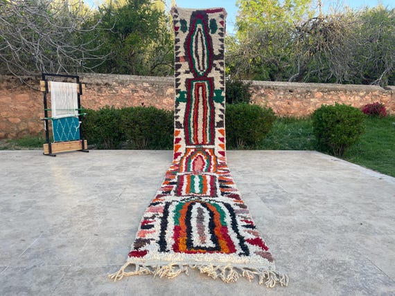 Azilal Runner Rug, Moroccan Runner, 3x10 Runner Rug, Entryway Rug, Handmade Furniture, Personalised Gift