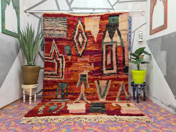 Moroccan Berber Rug - Beni Ourain Rug - Custom Area Rug - Handmade Rug - Genuine Lamb Wool - Berber Wool Rug