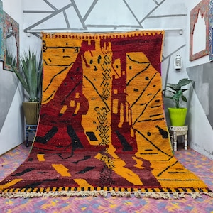 Authentic Beni Ourain Rug - Handmade Moroccan Berber Wool Carpet, Large Area Rug for Home Decor, Unique Housewarming Gift