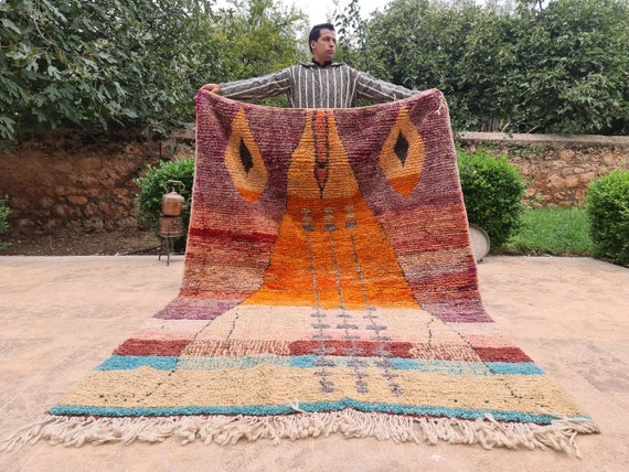 Azilal Rug Moroccan - Custom Rugs For Bedroom - Home Decor Modern Living Room - Personalized Gifts For Her - Christmas Decor Farmhouse