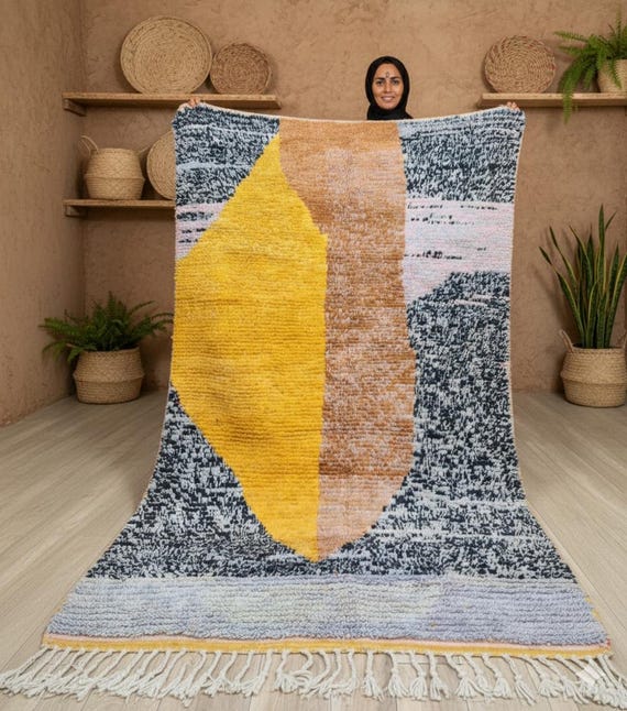 Handmade Boujaad Wool Rug, Custom Moroccan Area Rug
