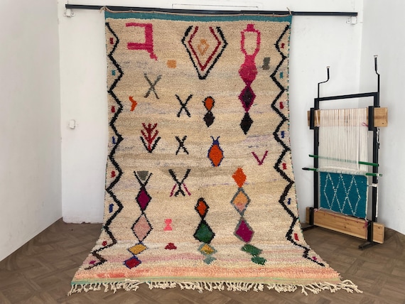 Housewarming Handmade Rug, Custom Moroccan Tufted Area Rug, Boho Home Decor Gift For Her