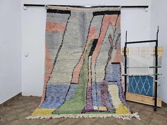 Unique Custom Berber Rug - Small Tufted Moroccan Bedroom Rug - Handmade Gift for Mom