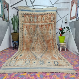 6x12 Vintage rug - Boujaad rug - Authentic moroccan rug - Kilim rug - Area rug - Berber wool rug - Geometric rug - Bohemian Home Decor Rug