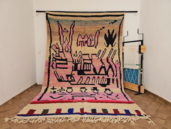 Handcrafted Colorful Woven Rug – Unique Artisanal Tapestry for Home Decor