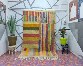 Amazing Custom Moroccan Rug - Colorful Handmade Berber Carpet for Living Room Decor, Perfect Birthday Gift for Her