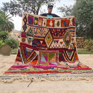 Handmade Moroccan Bohemian Shag Rug, Personalize Gifts for Home Decor