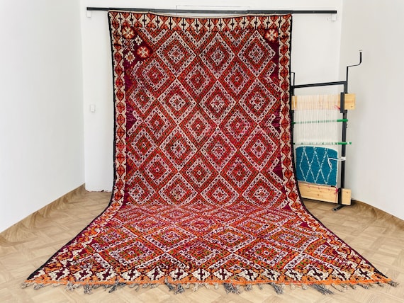 Area Rug, Living Room Rugs, Wool Rug, Berber Carpet, Boho Rug, Vintage Rug, Morrocan Rug, Mid-Century Modern Rugs, Bohemian Rug, Home Decor