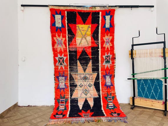 Handmade Rug For Living Room, Red Moroccan Rug, Outdoor Rugs, Custom Rug Tufted, Bohemian Rug, Home Decor Modern