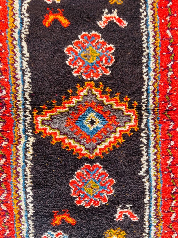 Antique Handmade Wool Small Rug | Muted Vintage Floor Carpet for Home Living & Kitchen Decor