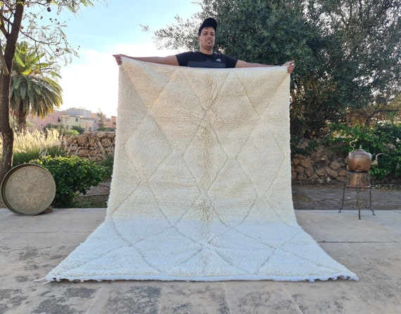 Handmade Beni Ourain Moroccan Wool Rug by Berberugallery • Personalize Home Decor Gifts For Her Unique