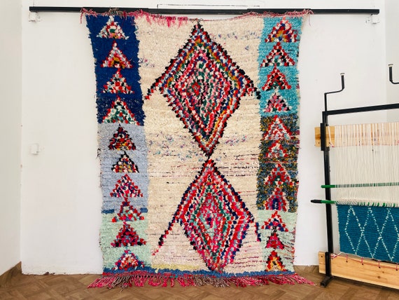 Vintage Moroccan Rug, 5x6 Berber Area Rug, Handmade Boho Decor for Bedroom, Unique Housewarming Gift