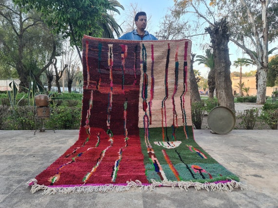 Custom Rug For Outdoor, Tufted Rug Handmade, Berber Rug Colorful, Moroccan Rugs Red, Area Rugs 5x7 Green, Boho Rug For Bedroom, Bohemian Rug