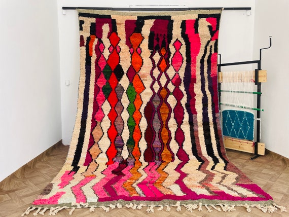Morocco Rug, Area Rug, Large Rugs, Bedroom Rug, Living Room Rug, Custom Rug, Wool Rug, Moroccan Rug, Berber Rug, Geometric Rug, Colorful Rug