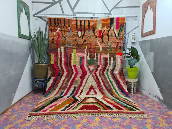 Personalized Berber Rug for Living Room - Custom Moroccan Area Rug - Birthday Gift