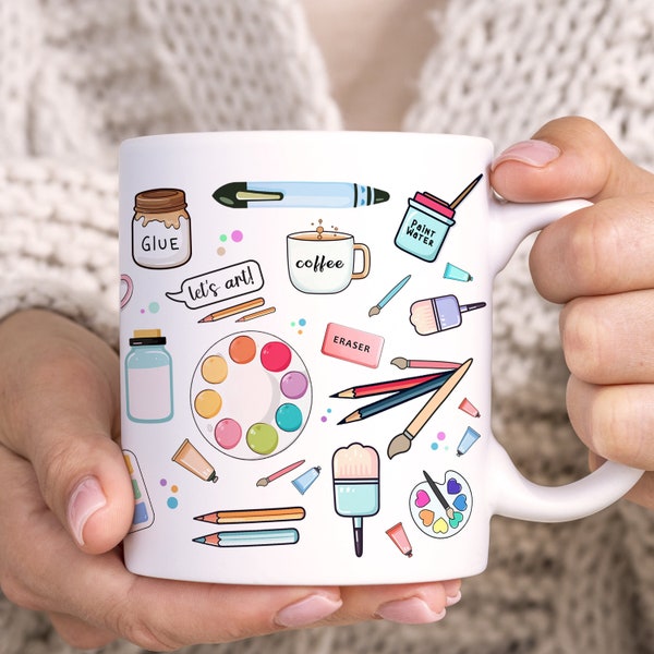 Cute Artist Gift - Art Supply Mug - 11 oz.