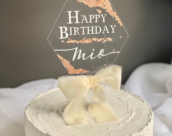 Alles Gute zum Geburtstag Cake Topper Acryl-Zeichen Kuchendekoration Versorgung Benutzerdefinierte Cake Topper Graduierung Cake Topper Benutzerdefinierte Name Cake Topper Party Decor