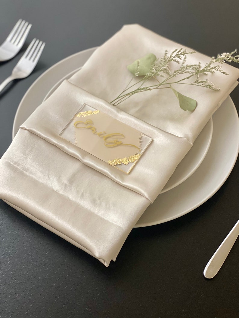 Custom Acrylic Name Plate Wedding Place Card Wedding Name Etsy