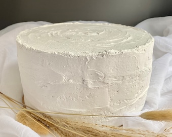 8 Inch Faux Cake for Wedding Faux Cake Decoration Fake Cake Display Fake Cake for Bridal Shower Faux Display Cake White Fake Cake Display