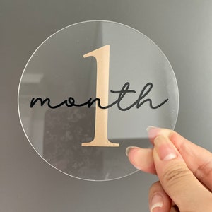 Custom Acrylic Baby Monthly Milestone for Photo Prop Baby Milestone ...
