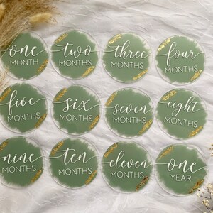 Hito mensual personalizado para bebé como accesorio de fotografía, regalo de hito para baby shower, regalo de hito de acrílico personalizado para bebé recién nacido