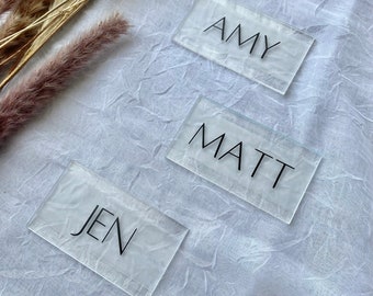 Benutzerdefinierte Hochzeit Namenskarte Acryl für Hochzeit Namensschilder für Tisch Acryl Platzkarten Hochzeit Tisch Platzkarten Acryl Name Platzkarten Zeichen