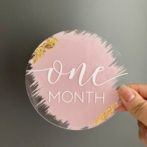 Custom Baby Monthly Milestone Acrylic Disc Personalized Nursery ...