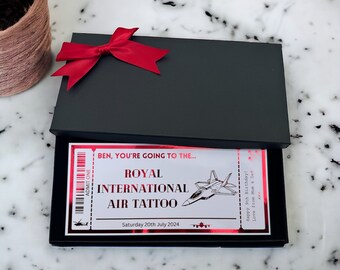 Royal International Air Tattoo Ticket, Sports Voucher, Silverstone, Any Personalised Foil Ticket, Luxury Keepsake Ticket, Surprise, Gift,