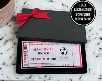 Football Stadium Tour, Scratch Ticket Sports Voucher, Any Personalised Foil Ticket, Luxury Keepsake Ticket, Surprise, Gift,