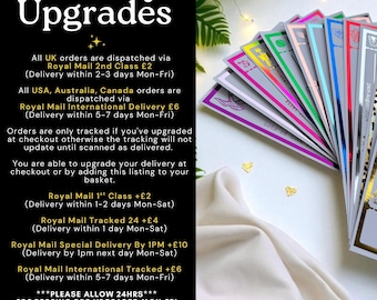 Delivery Upgrades - Allow 24hrs Processing Mon-Fri