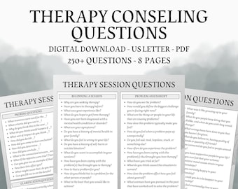 Therapy Session Questions I  Therapy Counseling Notes Template I Therapy Clinical Tools I Progress Notes I Therapy Documantation Reference